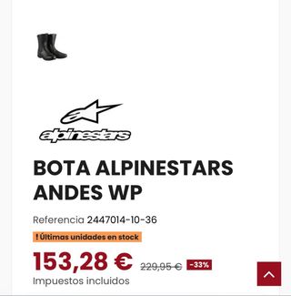 Botas Alpinestars Andes WP