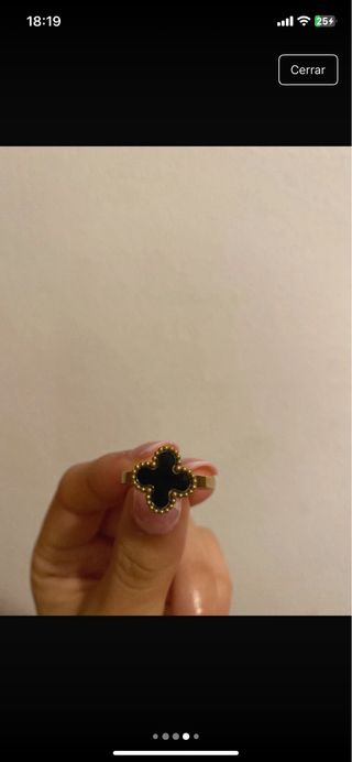 Conjunto Anillo y Pulsera Trébol Negro