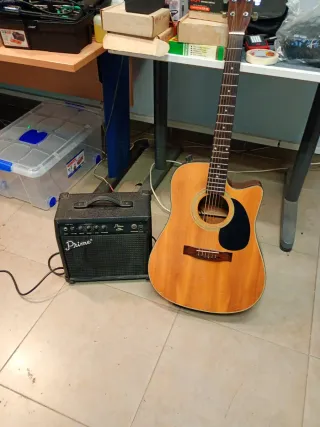 Pack Guitarra Acústica y Amplificador