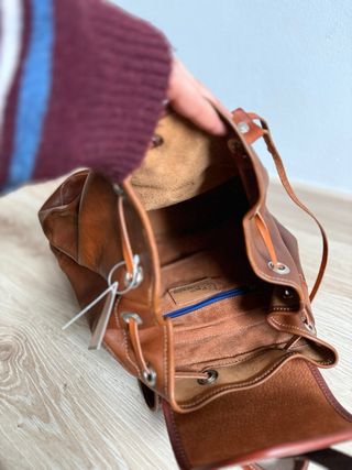 Mochila artesanal Pago Garzón Piel