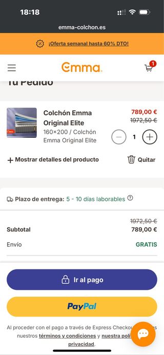 Colchón Emma Original Elite