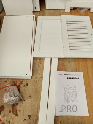 VASAGLE Armario del baño BBC40WT