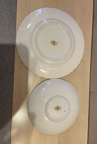 Set Piattini e Ciotole antiche Ceramica Floreale