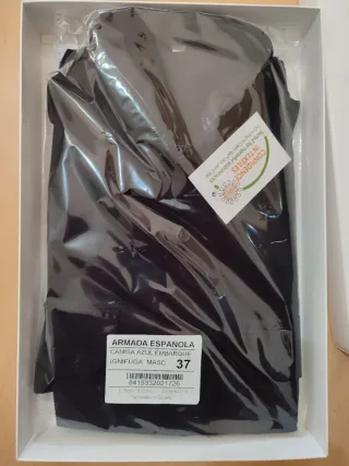 Camisa Armada Española Azul Ignífuga Talla 37