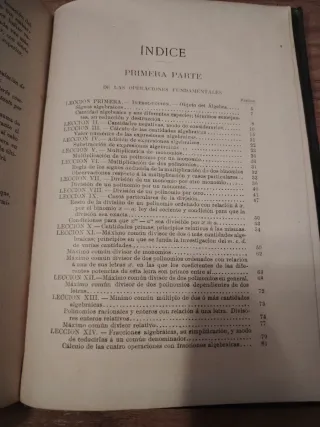 Lecciones de álgebra