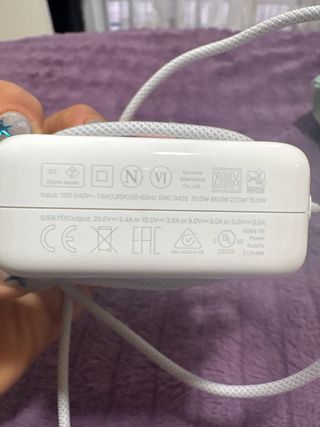 Cargador Apple 70W USB PD Blanco