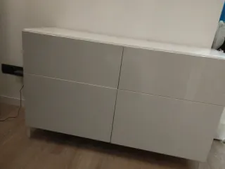 Mueble aparador BESTÅ blanco brillo