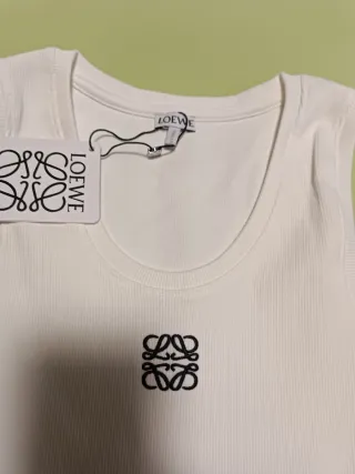 Top blanco de canalé