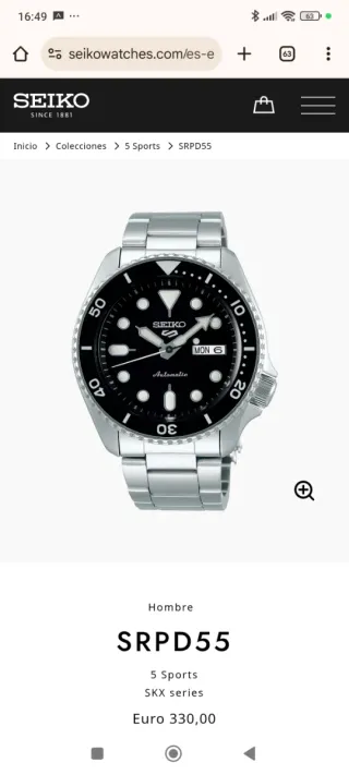 Seiko 5 Sports Reloj Automático