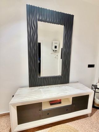 Recibidor con espejo y mueble