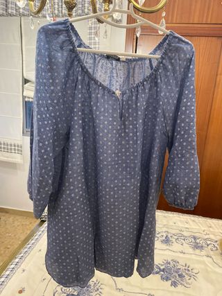 Camisa azul estampada talla 46