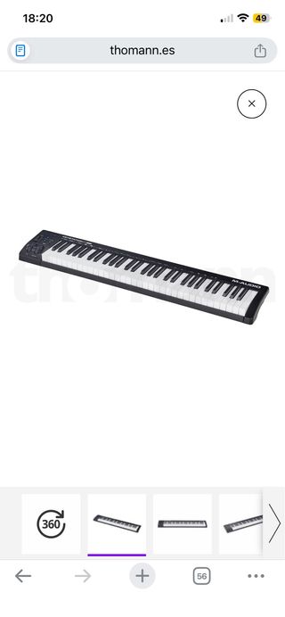 Teclado MIDI M-Audio Keystation 61 MK3