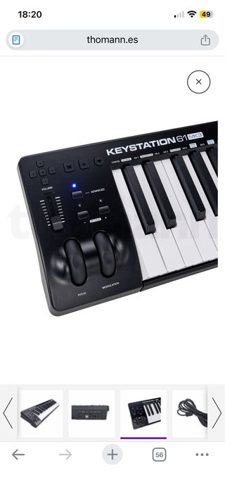 Teclado MIDI M-Audio Keystation 61 MK3