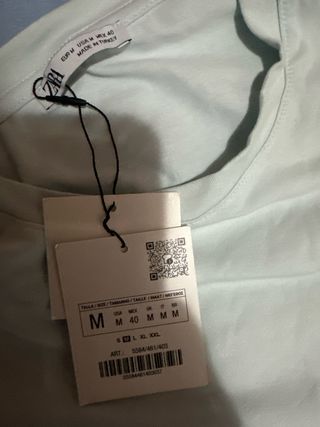 Nueva Camiseta Zara Slim Fit Azul