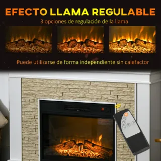Chimenea Eléctrica Calefacción 1800W