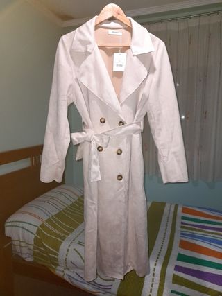 Gabardina antelina beige Talla XL