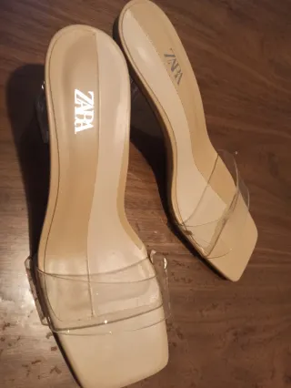 NUEVAS Sandalias Zara Metacrilato Transparente