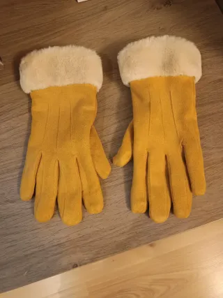 Guantes de mujer con forro de borrego