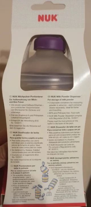 Biberón Philips Avent y Dosificador NUK