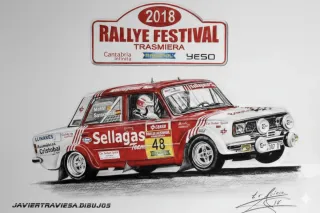 Cartel metálico seat 124 1430 Rallye Festival