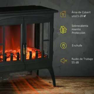 Chimenea Eléctrica LED 1000/2000W