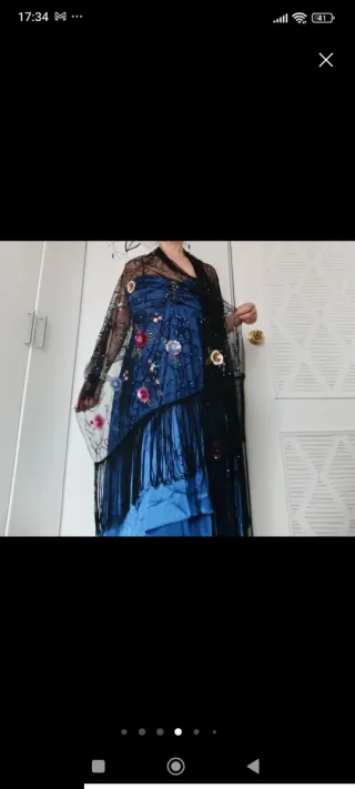 Vestido Fiesta Elvira Collection Azul Eléctrico