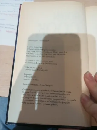 Libro de misterio Cromosoma 6 Robin Cook