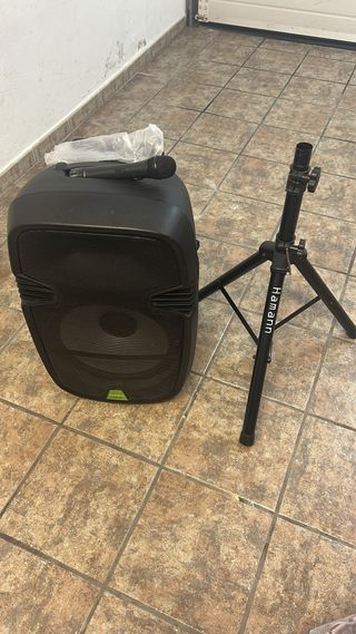 Altavoz Hamann Negro con Micrófono y trípode