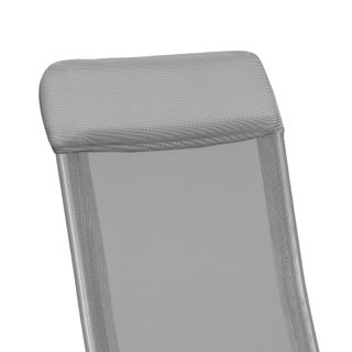 Set 2 sillas de jardín plegables de aluminio y ajustables, gris