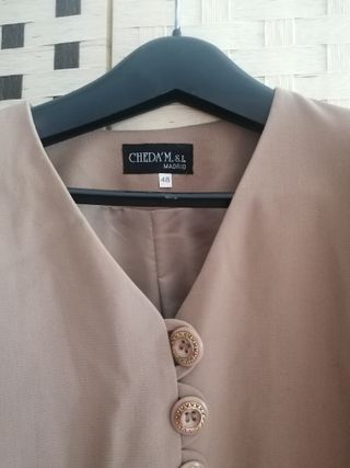 Chaqueta Cheda'm beige talla 48