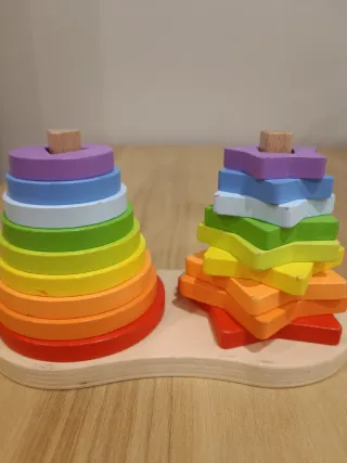 Juego apilable madera bebé
