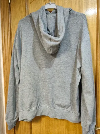 Sudadera con capucha gris hombre