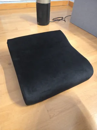 Cojín Lumbar Negro Terciopelo