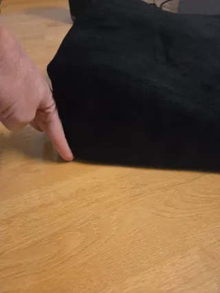 Cojín Lumbar Negro Terciopelo