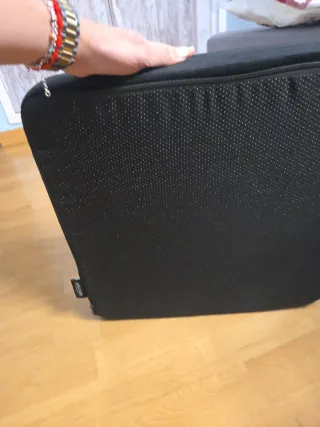 Cojín Lumbar Negro Terciopelo