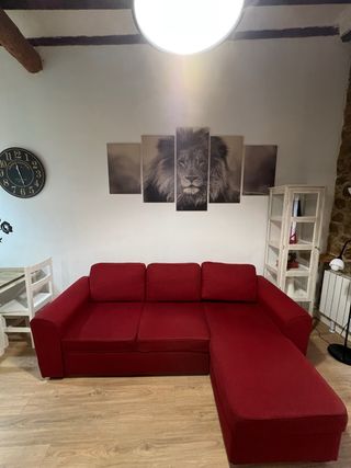 Sofá Chaise Longue Rojo