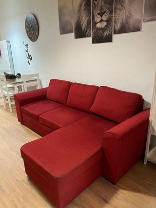 Sofá Chaise Longue Rojo