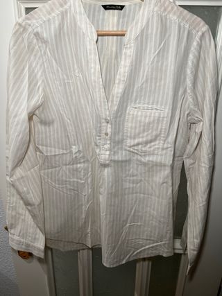 Blusa Massimo Dutti Beige Talla 40