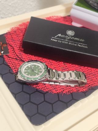 Reloj paazomu Hombre Verde/Plata