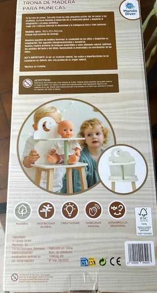 Trona de madera de juguete SIN ESTRENAR