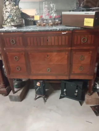 Cassettiera mobile in legno e marmo