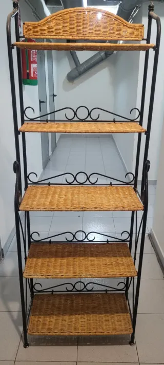 Estantería Forja y Mimbre