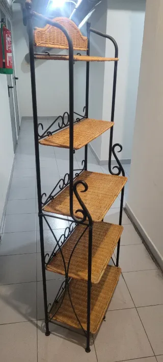 Estantería Forja y Mimbre