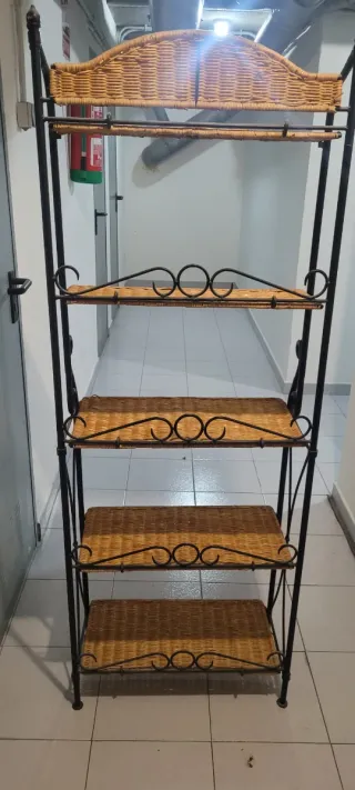 Estantería Forja y Mimbre
