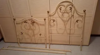 Letto ferro battuto 190x90cm con materasso e rete