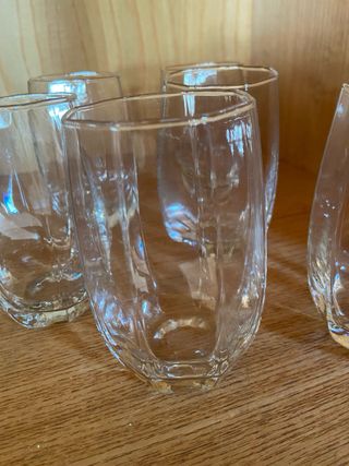 Set 6 Bicchieri Vetro Vintage