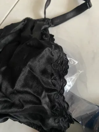 Reggiseno Armelle seta ricamato nero tg 4