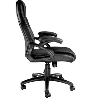 Silla gaming de escritorio giratoria con respaldo ajustable, negro