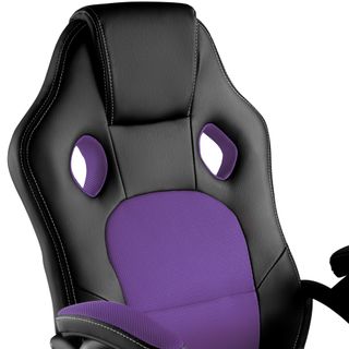 Silla de oficina forma ergonómica soporta hasta 120 kg negro/lila