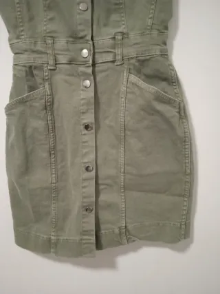 Vestido verde Bershka Talla S